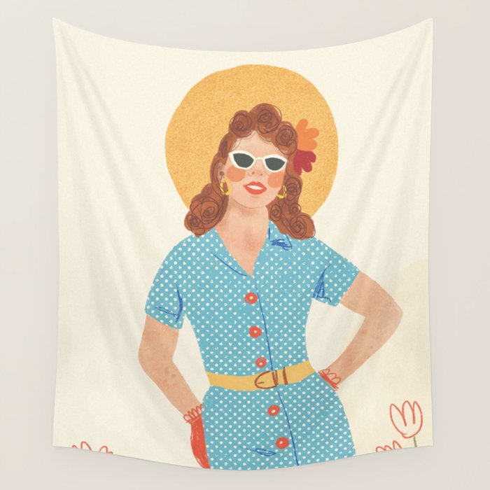 Pinup girl Wall Tapestry Gallery Image 4