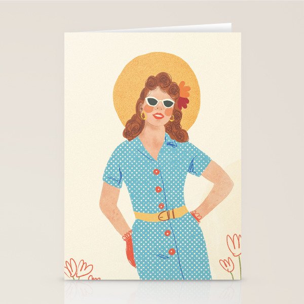 Pinup girl Stationery Card Gallery Image 2