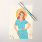 Pinup girl Wrapping Paper Gallery Image 1