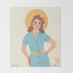 Pinup girl Throw Blanket Gallery Image 2