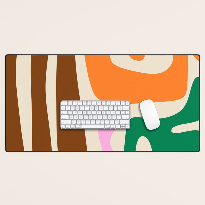 Mid Century Modern Abstract Kwaito Contemporary Pattern Desk Mat Gallery Image 1