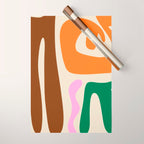 Mid Century Modern Abstract Kwaito Contemporary Pattern Wrapping Paper Gallery Image 1