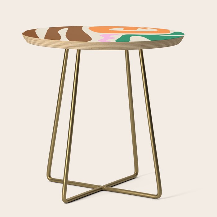 Mid Century Modern Abstract Kwaito Contemporary Pattern Side Table Gallery Image 1