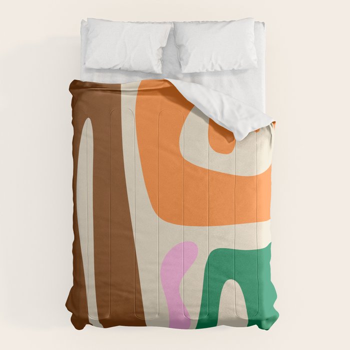 Mid Century Modern Abstract Kwaito Contemporary Pattern Comforter Gallery Image 1