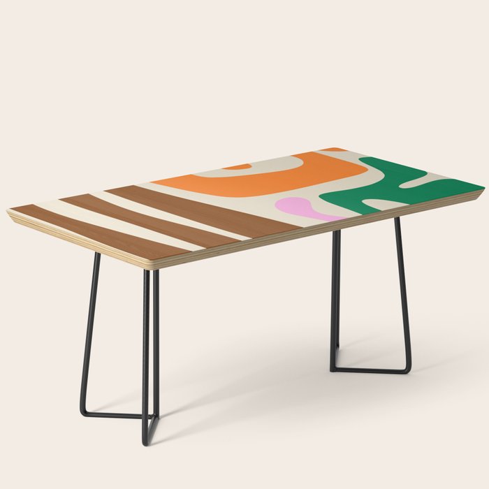 Mid Century Modern Abstract Kwaito Contemporary Pattern Coffee Table Gallery Image 1