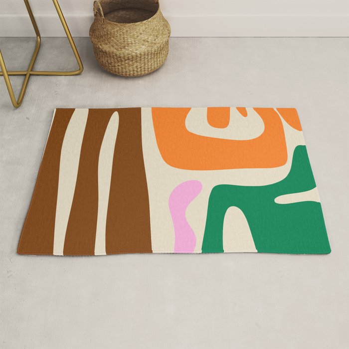 Mid Century Modern Abstract Kwaito Contemporary Pattern Rug Gallery Image 1
