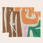 Mid Century Modern Abstract Kwaito Contemporary Pattern Placemat Gallery Image 1