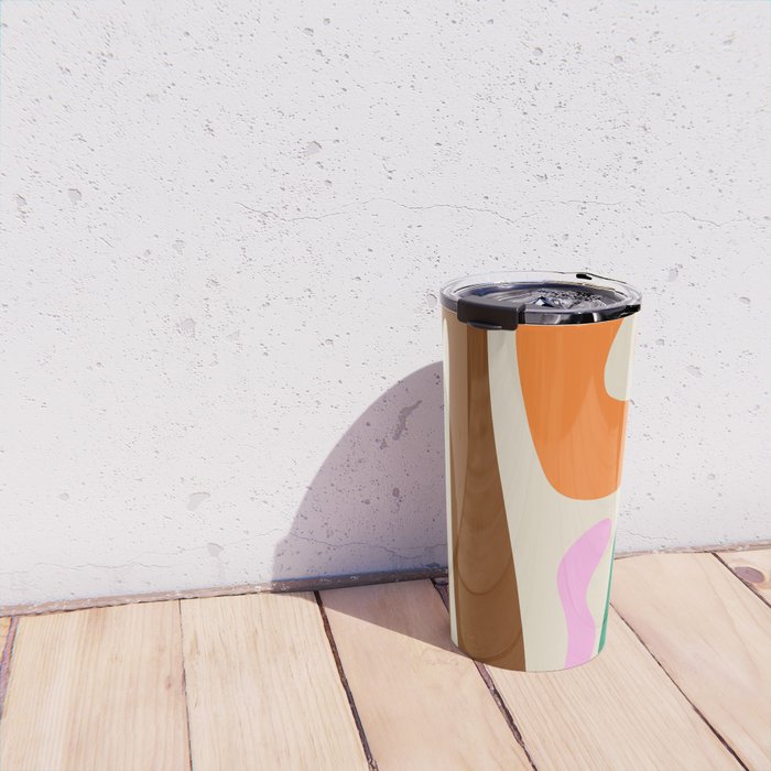 Mid Century Modern Abstract Kwaito Contemporary Pattern Travel Mug Gallery Image 4