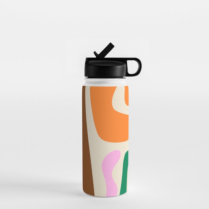 Mid Century Modern Abstract Kwaito Contemporary Pattern Water Bottle Gallery Image 1