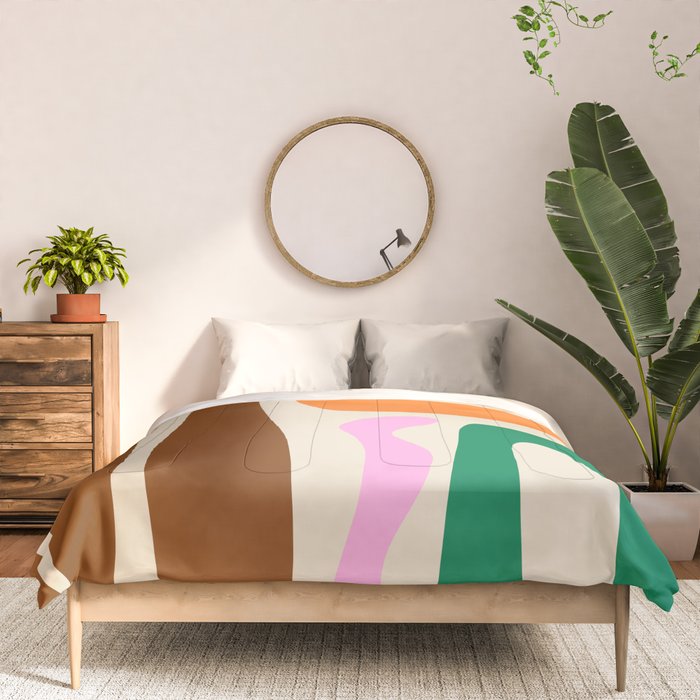 Mid Century Modern Abstract Kwaito Contemporary Pattern Comforter Gallery Image 3