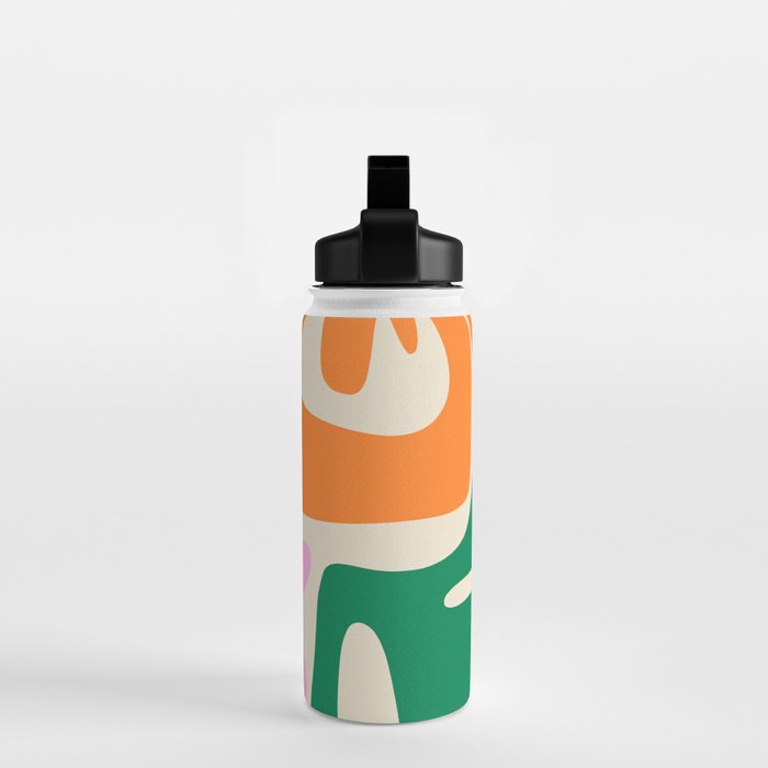 Mid Century Modern Abstract Kwaito Contemporary Pattern Water Bottle Gallery Image 2