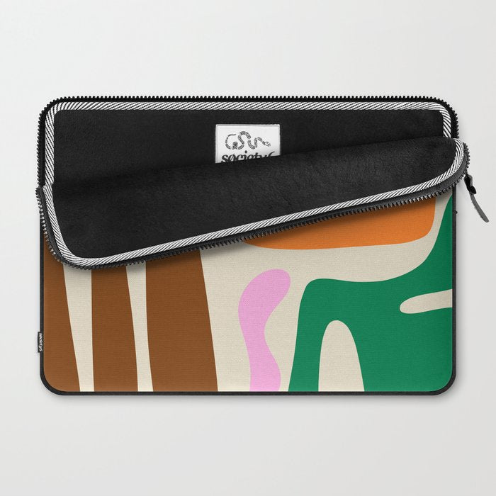 Mid Century Modern Abstract Kwaito Contemporary Pattern Laptop Sleeve Gallery Image 2