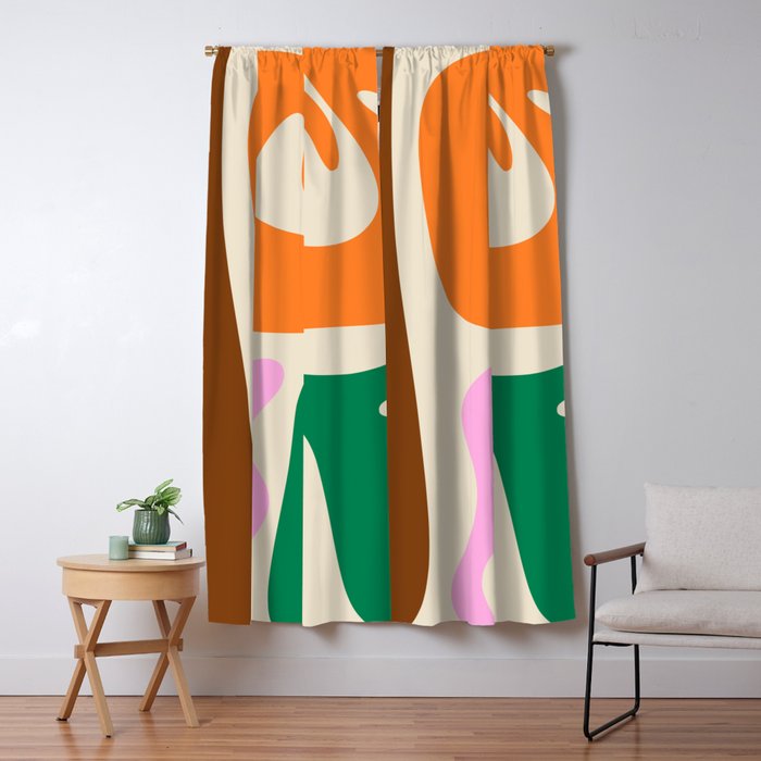 Mid Century Modern Abstract Kwaito Contemporary Pattern Window Curtain Gallery Image 5
