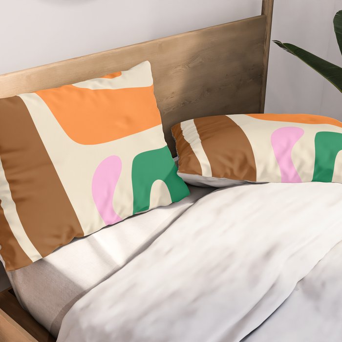 Mid Century Modern Abstract Kwaito Contemporary Pattern Pillow Sham Gallery Image 2