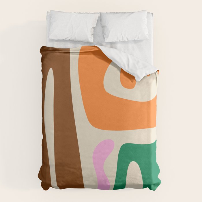 Mid Century Modern Abstract Kwaito Contemporary Pattern Duvet Cover Gallery Image 6