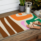Mid Century Modern Abstract Kwaito Contemporary Pattern Outdoor Rug Gallery Image 2