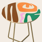 Mid Century Modern Abstract Kwaito Contemporary Pattern Side Table Gallery Image 2