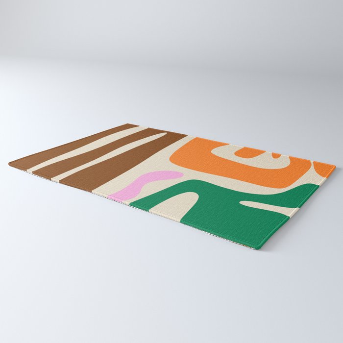 Mid Century Modern Abstract Kwaito Contemporary Pattern Rug Gallery Image 3
