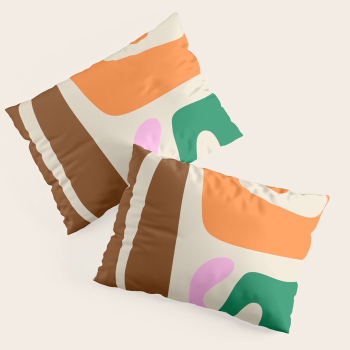 Mid Century Modern Abstract Kwaito Contemporary Pattern Pillow Sham Gallery Image 3