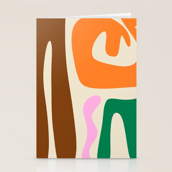 Mid Century Modern Abstract Kwaito Contemporary Pattern Stationery Card Gallery Image 2