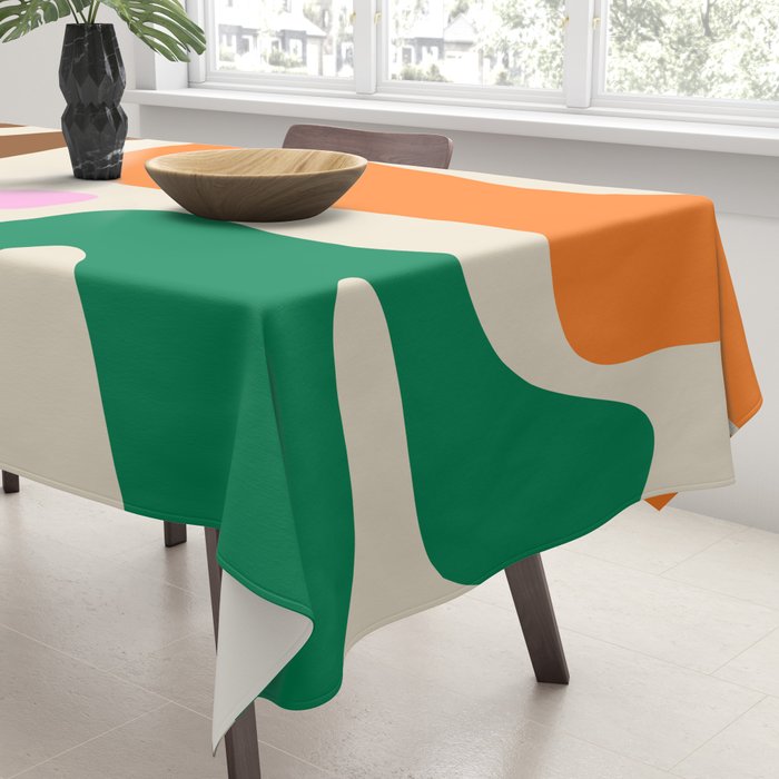 Mid Century Modern Abstract Kwaito Contemporary Pattern Tablecloth Gallery Image 3