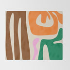 Mid Century Modern Abstract Kwaito Contemporary Pattern Throw Blanket Gallery Image 2