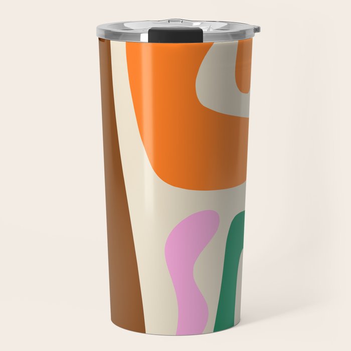 Mid Century Modern Abstract Kwaito Contemporary Pattern Travel Mug Gallery Image 1