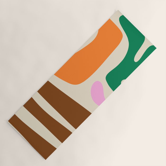 Mid Century Modern Abstract Kwaito Contemporary Pattern Yoga Mat Gallery Image 1