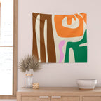 Mid Century Modern Abstract Kwaito Contemporary Pattern Wall Tapestry Gallery Image 2