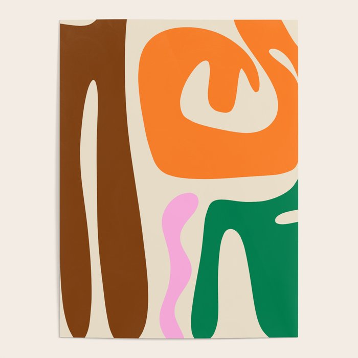 Mid Century Modern Abstract Kwaito Contemporary Pattern Poster Gallery Image 1