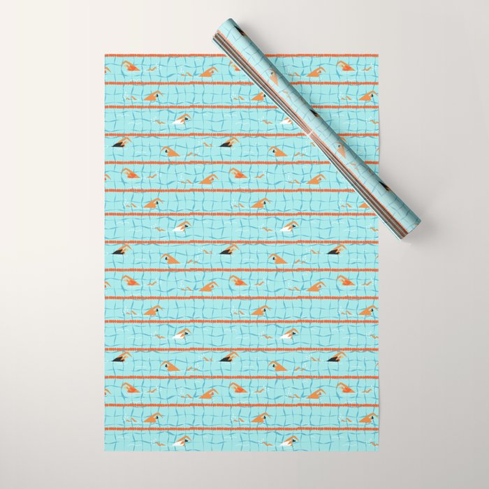 Swimming pool Wrapping Paper Gallery Image 1