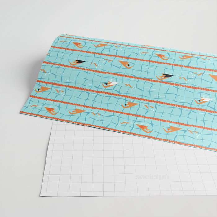 Swimming pool Wrapping Paper Gallery Image 2