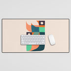 Two birds dancing Desk Mat Gallery Image 1