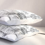 Sketch of a Street in Paris Pillow Sham Gallery Image 3