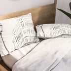 Sketch of a Street in Paris Pillow Sham Gallery Image 2
