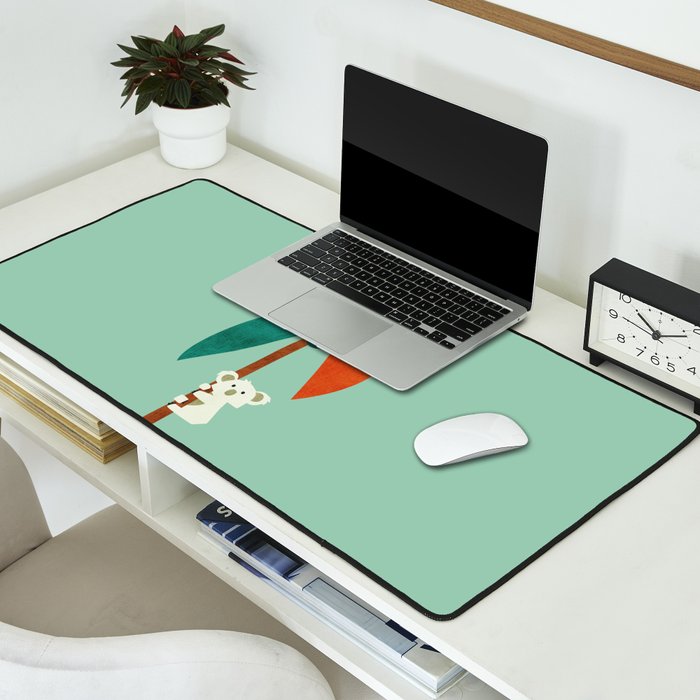 Koala on Coconut Tree Desk Mat Gallery Image 2