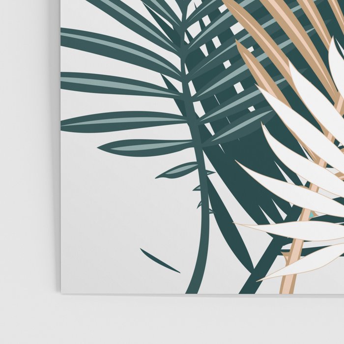 Gold and Green Palm Leaves Poster Gallery Image 3