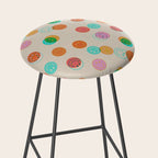 Happy Face Stamp Print Stool Gallery Image 2