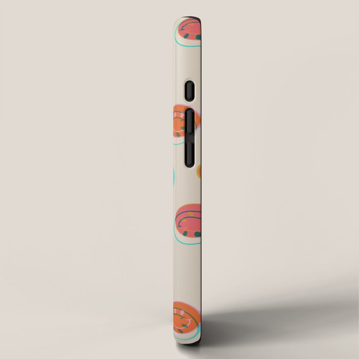 Happy Face Stamp Print iPhone Case Gallery Image 2