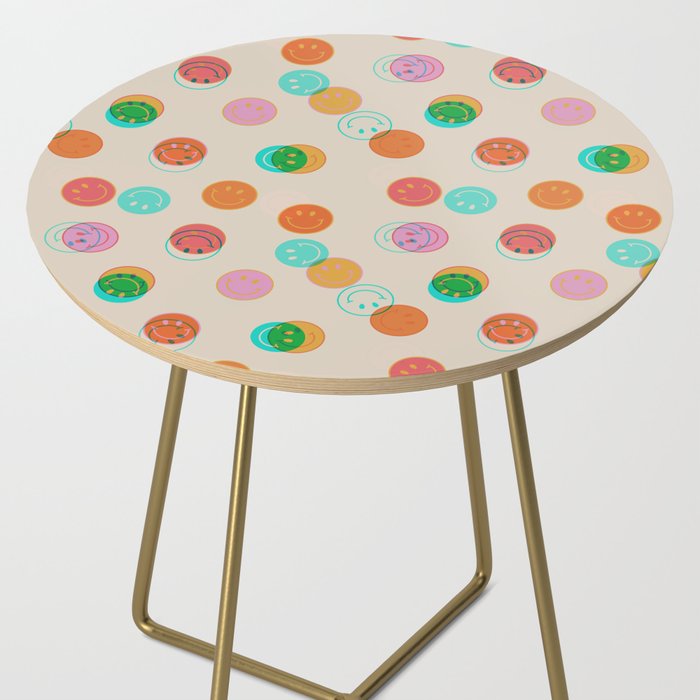 Happy Face Stamp Print Side Table Gallery Image 2