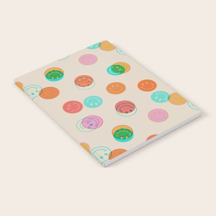 Happy Face Stamp Print Notebook Gallery Image 2