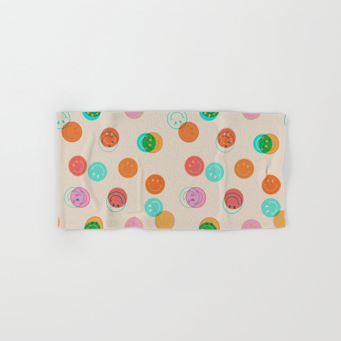 Happy Face Stamp Print Towels Gallery Image 1