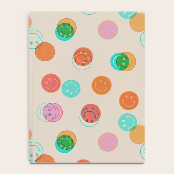 Happy Face Stamp Print Notebook Gallery Image 4