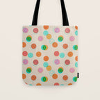 Happy Face Stamp Print Tote Bag Gallery Image 1