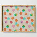 Happy Face Stamp Print Serving Tray Gallery Image 1