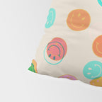 Happy Face Stamp Print Pillow Sham Gallery Image 4