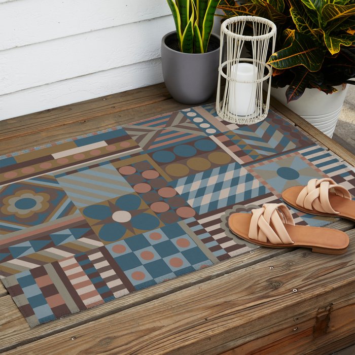 Composition 5 Outdoor Rug Gallery Image 2