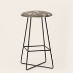 William Morris Vintage Pimpernel Aubergine Olive Stool Gallery Image 1