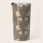 William Morris Vintage Pimpernel Aubergine Olive Travel Mug Gallery Image 3