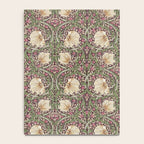 William Morris Vintage Pimpernel Aubergine Olive Notebook Gallery Image 4